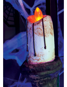 Applique bougie lumineuse - 50 cm pour une décoration Halloween effrayante