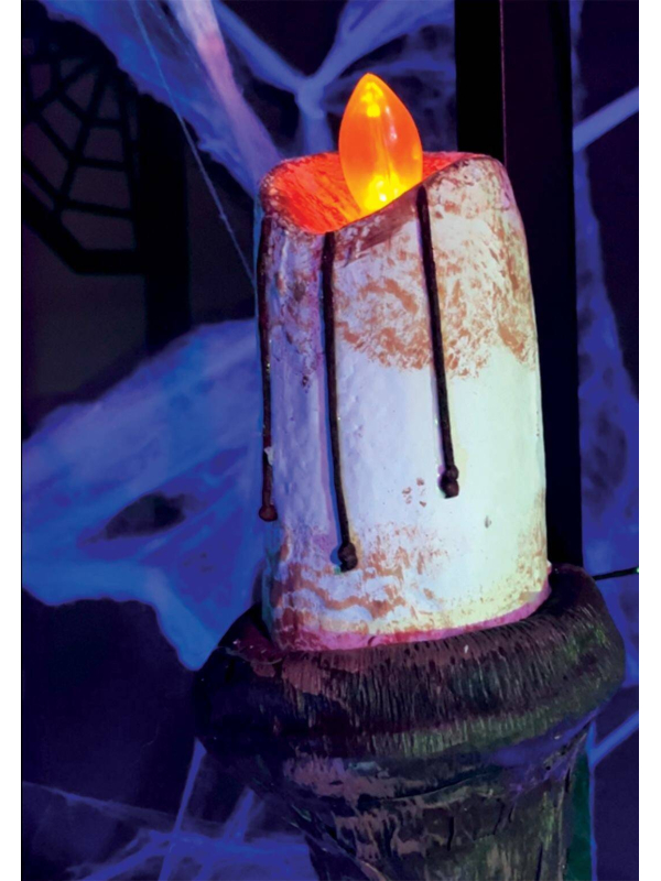 Applique bougie lumineuse - 50 cm pour une décoration Halloween effrayante