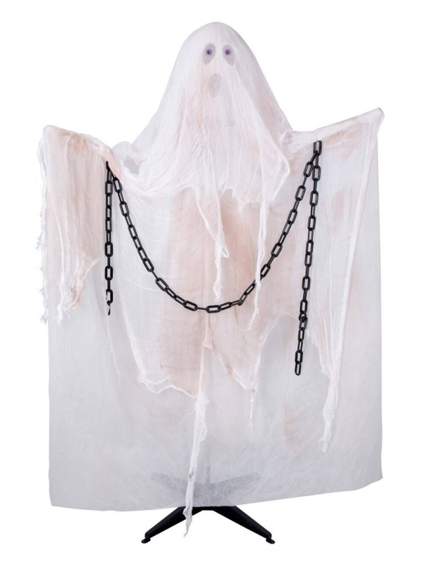 Automate Fantôme animé - 168 cm, sonore et lumineux avec détecteur de présence