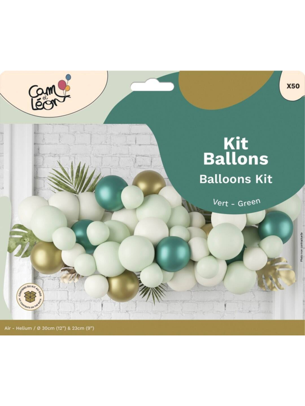 Kit Ballons Vert & Or : Fêtes Élégantes & Anniversaires