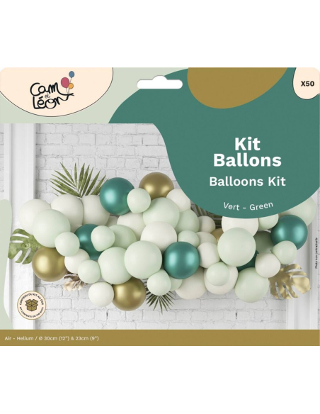 Kit Ballons Vert & Or : Fêtes Élégantes & Anniversaires