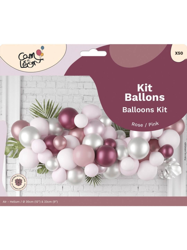 Kit Arche Ballons Rose Cam & Léon : Une Déco Romantique Garantie !