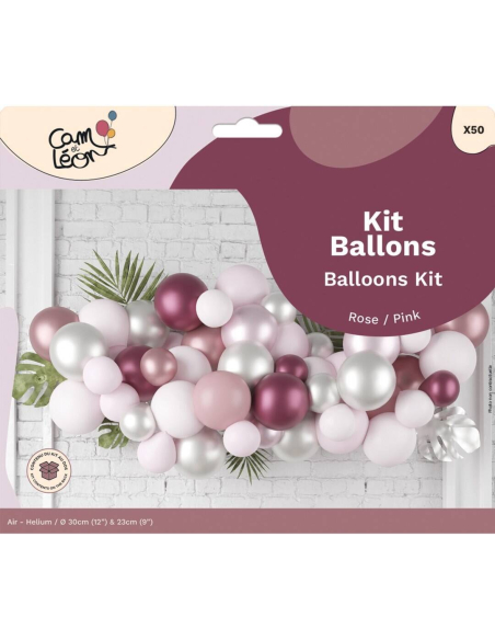 Kit Arche Ballons Rose Cam & Léon : Une Déco Romantique Garantie !