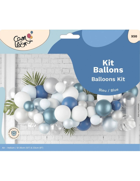 Kit Ballons Argent Cam & Léon - 50 Ballons pour une Fête Éblouissante