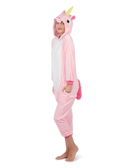 Déguisement Kigurumi Licorne Rose Adulte - Combinaison Pyjama Intégrale