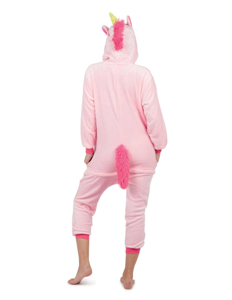 Déguisement Kigurumi Licorne Rose Adulte - Combinaison Pyjama Intégrale