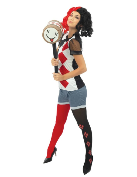 Déguisement Arlequin - noir, rouge - Femme Halloween