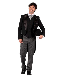 Pantalon Rayé Gris Homme typique du 19e siècle 2