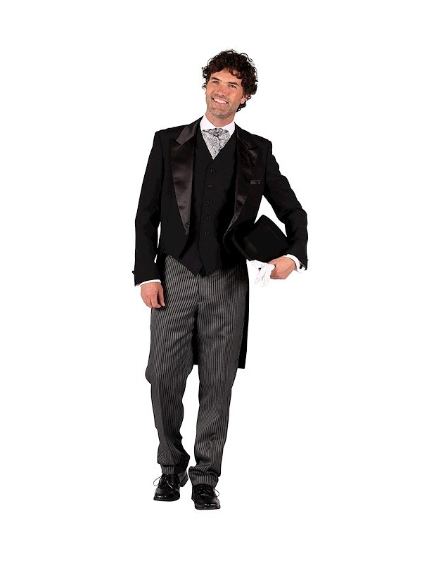 Pantalon Rayé Gris Homme typique du 19e siècle