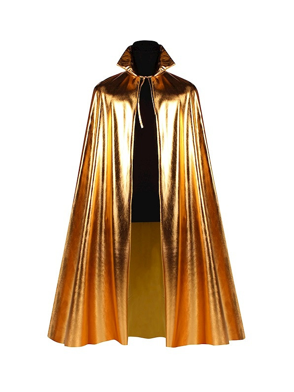 Longue Cape Métallique Dorée - Costume Adulte Mixte