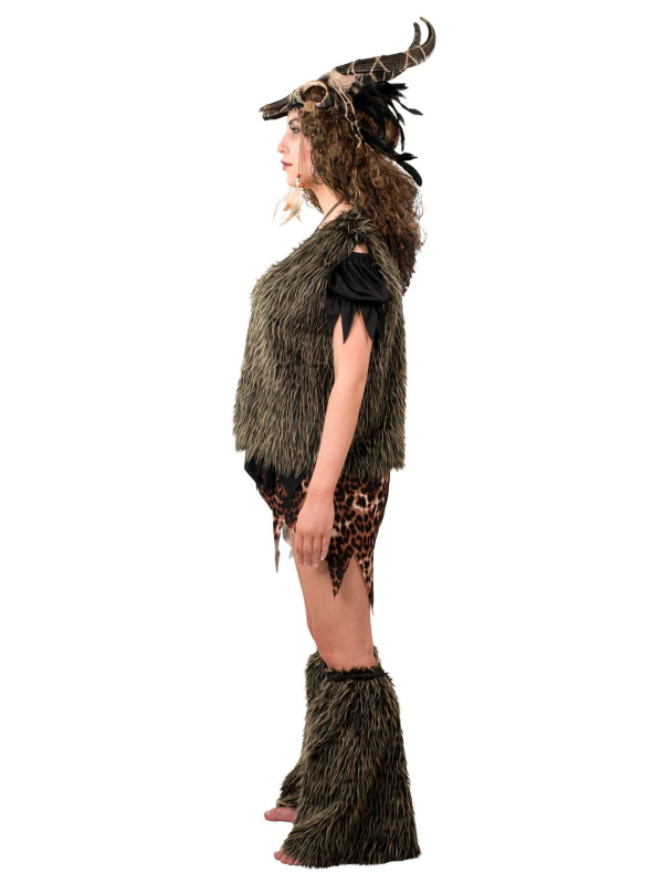 Gilet en Fausse Fourrure Marron - Costume Historique Unisexe