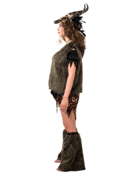 Gilet en Fausse Fourrure Marron - Costume Historique Unisexe
