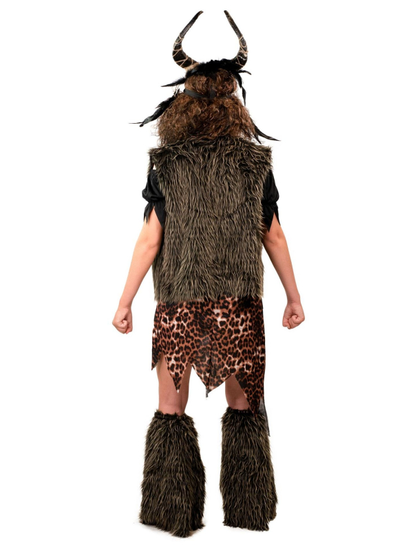 Gilet en Fausse Fourrure Marron - Costume Historique Unisexe
