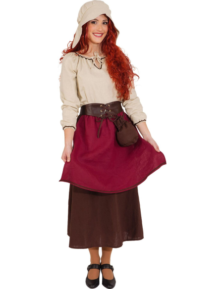 Costume de Servante Médiévale Femme - Ensemble Complet Authentique
