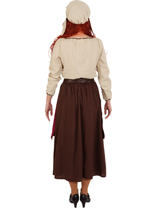 Costume de Servante Médiévale Femme - Ensemble Complet Authentique