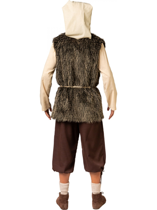 Gilet Long en Fausse Fourrure - Costume Médiéval et Viking