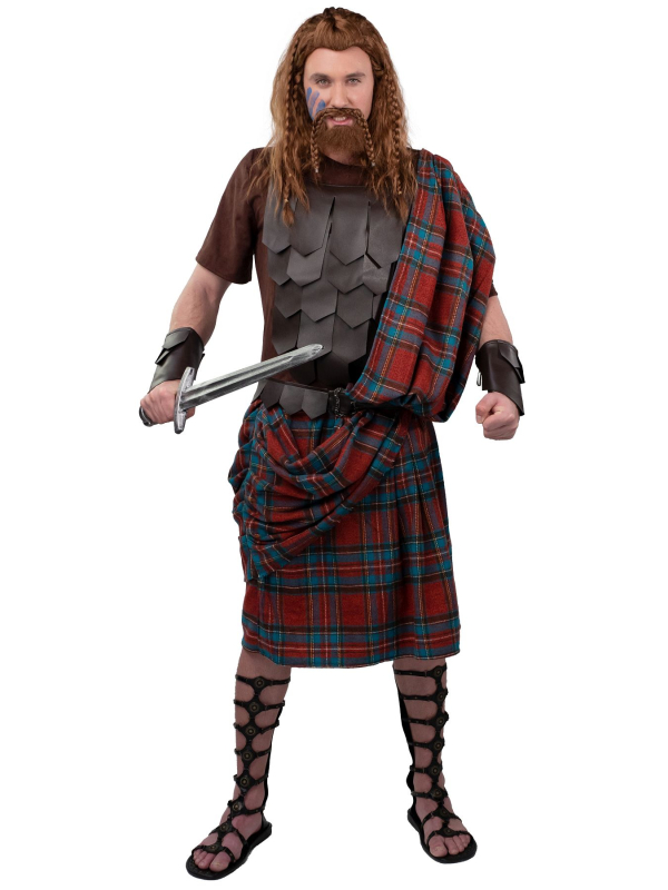 Costume Highlander de Luxe pour Adulte : Incarnez la Bravoure des Guerriers Écossais