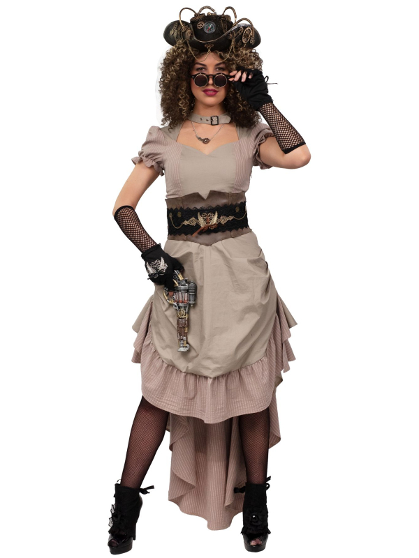 Robe Steampunk Femme Asymétrique - Élégance et Style Victorien