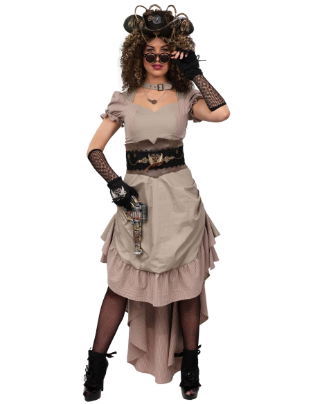 Robe Steampunk Femme Asymétrique - Élégance et Style Victorien