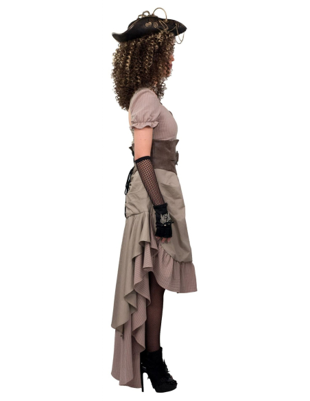Robe Steampunk Femme Asymétrique - Élégance et Style Victorien