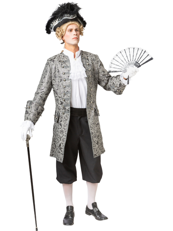 Costume Redingote XVIIIᵉ Siècle en Brocart - Haute Qualité pour Adulte
