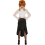 Jupe Steampunk Longue Noire Asymétrique pour Femme