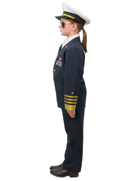 Déguisement de capitaine de la marine enfant avec casquette