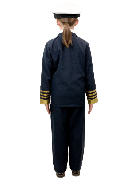 Déguisement de capitaine de la marine enfant avec casquette