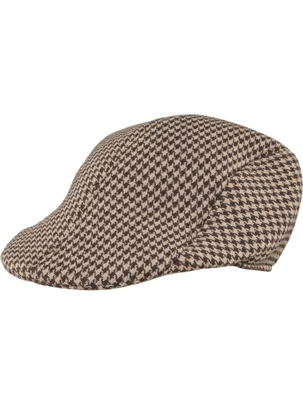 Casquette plate années 1920, à carreaux beiges
