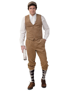 Pantalon Court Knickerbockers Beige en Velours Côtelé - Style Vintage 2