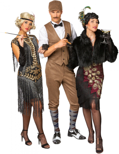 Set Années 20 homme vintage avec pantalon court, casquette  plate et plus