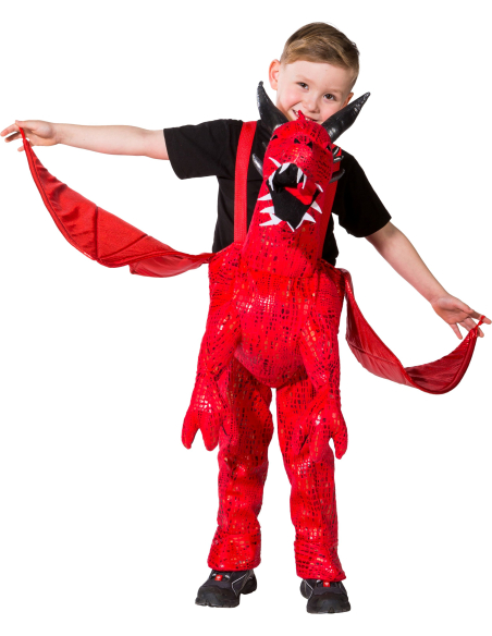 Déguisement Dragon Rouge à Chevaucher pour Enfants : Une Aventure Fantastique