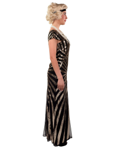 Robe Longue Glamour Années 20 Femme : Élégance et Paillettes 2