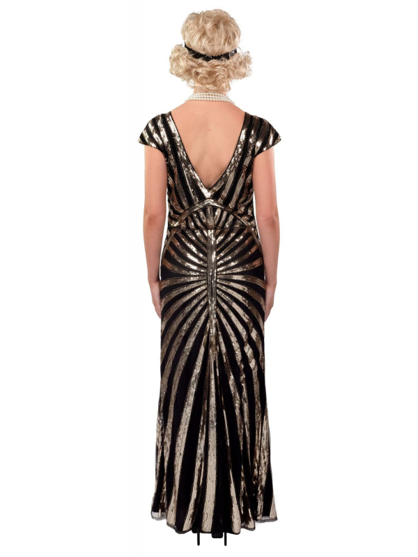 Robe Longue Glamour Années 20 Femme : Élégance et Paillettes