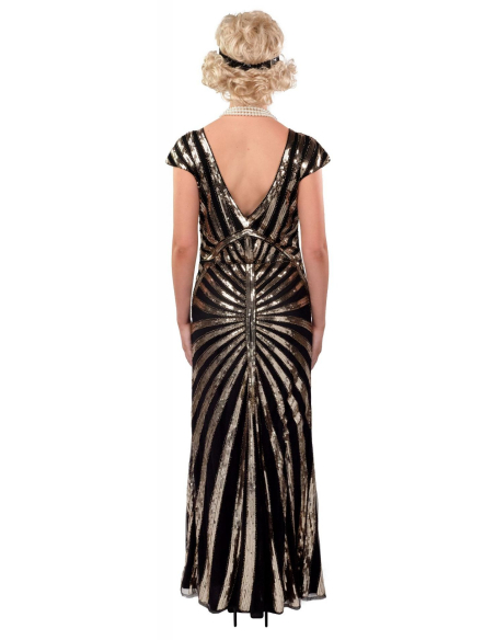 Robe Longue Glamour Années 20 Femme : Élégance et Paillettes