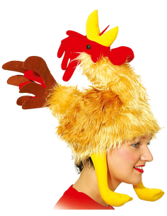 Chapeau Coq avec Pattes pour Adulte - Accessoire Sportif et Festif