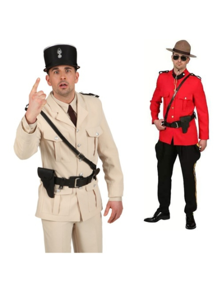 Ceinture de police noire avec bandoulière - 125 cm