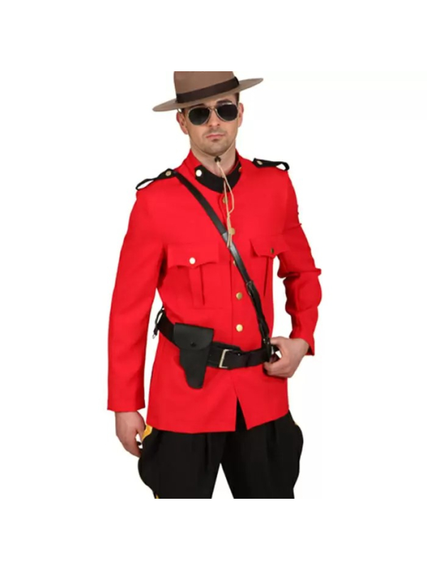Ceinture de police noire avec bandoulière - 125 cm