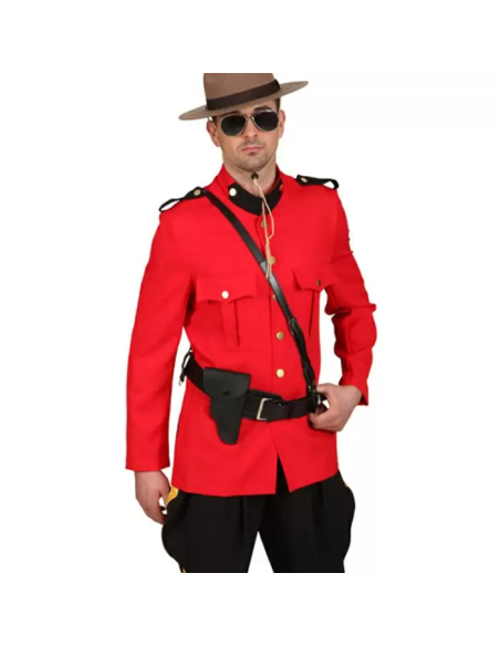 Ceinture de police noire avec bandoulière - 125 cm
