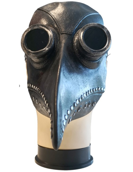 Masque de Médecin de la Peste Noir - 100 % Latex