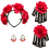 Set d’Accessoires Día de los Muertos : Serre-tête, Gants et Boucles d’Oreilles