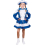 Costume de Majorette Haute Qualité bleu et blanc pour enfant et ado