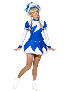 Costume de Majorette Bleu et Blanc - Haute Qualité Professionnelle