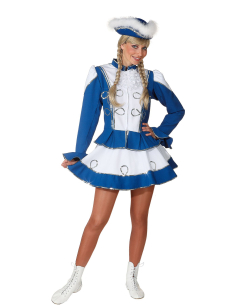 Costume de Majorette Premium Bleu et Blanc|Tenue de...
