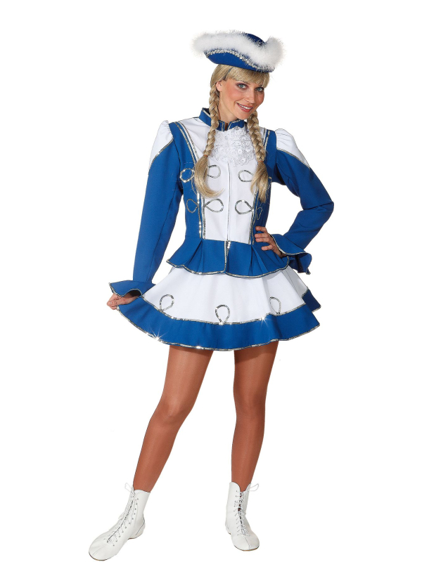Costume de Majorette Premium Bleu et...