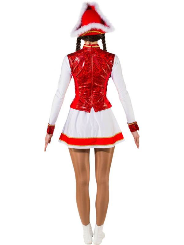 Costume de Majorette Rouge et Blanc Premium | Ensemble 2 Pièces, Parades et Spectacles