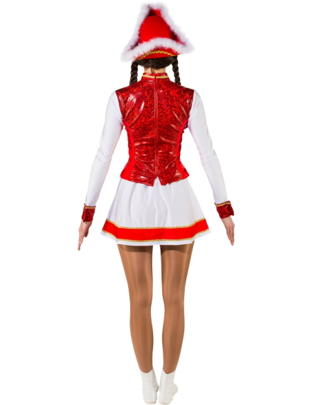 Costume de Majorette Rouge et Blanc Premium | Ensemble 2 Pièces, Parades et Spectacles