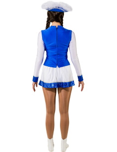 Costume de Majorette Professionnelle bleu et blanc du 34 au 44 2