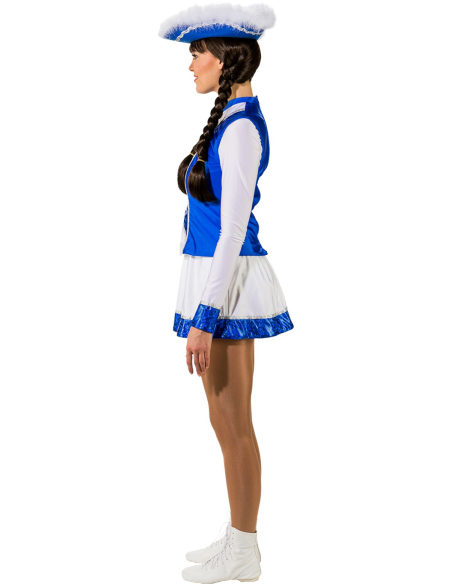 Costume de Majorette Professionnelle bleu et blanc du 34 au 44