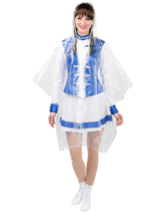 Cape de Pluie Transparente pour Majorette | Protection Imperméable avec Capuche pour Défilés et Carnavals